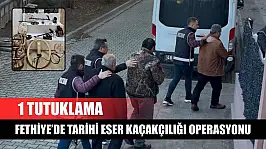 Fethiye'de tarihi eser kaçakçılığı operasyonu: 1 tutuklama