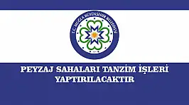 PEYZAJ SAHALARI TANZİM İŞLERİ YAPTIRILACAKTIR