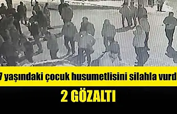 17 yaşındaki çocuk, husumetlisini silahla vurdu: 2 gözaltı