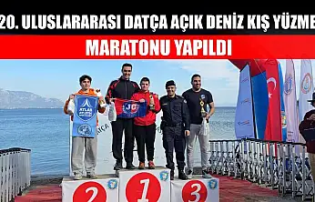 20. Uluslararası Datça Açık Deniz Kış Yüzme Maratonu yapıldı