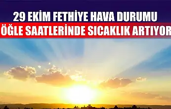 29 Ekim Fethiye Hava Durumu: Öğle Saatlerinde Sıcaklık Artıyor