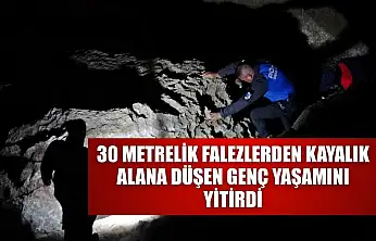 30 metrelik falezlerden kayalık alana düşen genç yaşamını yitirdi