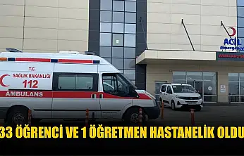 33 öğrenci ve 1 öğretmen hastanelik oldu