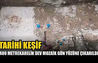 400 metrekarelik dev mozaik gün yüzüne çıkarıldı