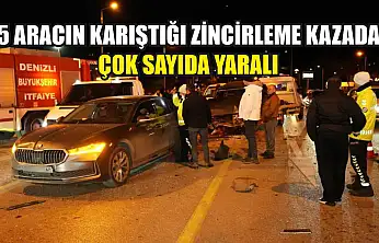 5 Aracın Karıştığı Zincirleme Kazada Çok Sayıda Yaralı