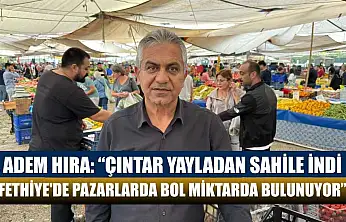 Adem Hıra: 'Çıntar yayladan sahile indi, Fethiye'de pazarlarda bol miktarda bulunuyor'