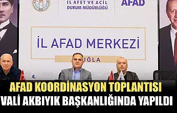 AFAD Koordinasyon toplantısı Vali Akbıyık başkanlığında yapıldı