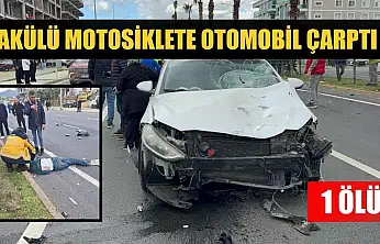 Akülü motosiklete otomobil çarptı: 1 ölü