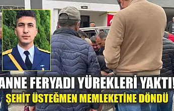 Anne Feryadı Yürekleri Yaktı! Şehit Üsteğmen Memleketine Döndü