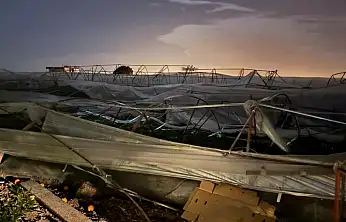 Antalya'da hortum seralara zarar verdi