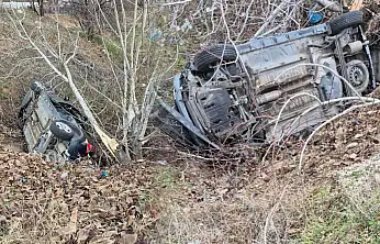 Antalya-Denizli Yolu'nda otomobil şarampole devrildi: 4 yaralı