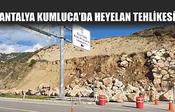 Antalya Kumluca'da Heyelan Tehlikesi