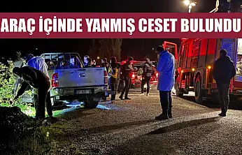 Araç içinde yanmış ceset bulundu