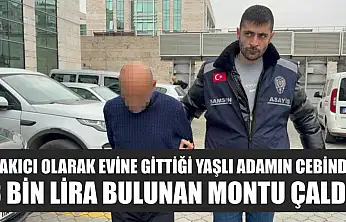 Bakıcı olarak evine gittiği yaşlı adamın cebinde 8 bin lira bulunan montu çaldı