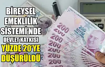 Bireysel Emeklilik Sistemi'nde devlet katkısı yüzde 20'ye düşürüldü