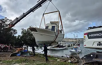 Bodrum'da 100 tekne koydan kaldırıldı