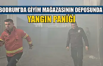Bodrum'da giyim mağazasının deposunda yangın paniği