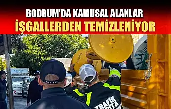 Bodrum'da kamusal alanlar işgallerden temizleniyor