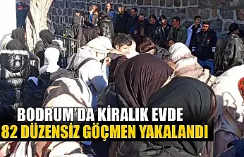 Bodrum'da kiralık evde 82 düzensiz göçmen yakalandı