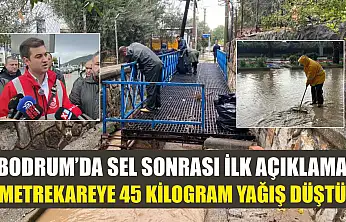 Bodrum'da sel sonrası ilk açıklama: 'Metrekareye 45 kilogram yağış düştü'