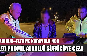 Burdur–Fethiye Karayolu'nda 1.97 Promil Alkollü Sürücüye Ceza