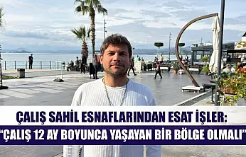 Çalış Sahil Esnaflarından Esat İşler: 'Çalış 12 Ay Boyunca Yaşayan Bir Bölge Olmalı'