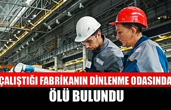 Çalıştığı fabrikanın dinlenme odasında ölü bulundu