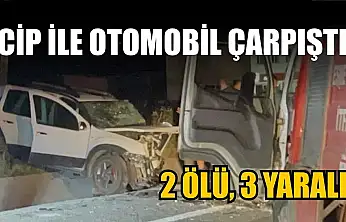 Cip ile otomobil çarpıştı: 2 ölü, 3 yaralı