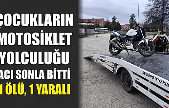 Çocukların motosiklet yolculuğu acı sonla bitti: 1 ölü, 1 yaralı