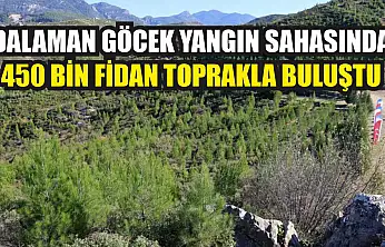 Dalaman Göcek Yangın Sahasında 450 Bin Fidan Toprakla Buluştu