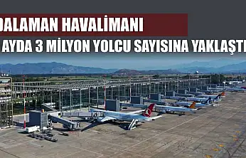 Dalaman havalimanı 7 ayda 3 milyon yolcu sayısına yaklaştı