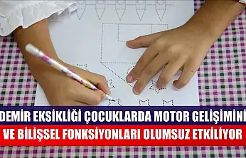 Demir eksikliği çocuklarda motor gelişimini ve bilişsel fonksiyonları olumsuz etkiliyor