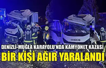 Denizli-Muğla Karayolu'nda Kamyonet Kazası: Bir Kişi Ağır Yaralandı