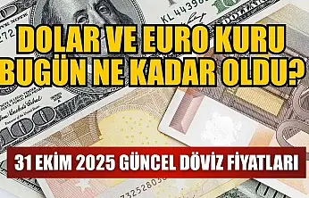 Dolar ve Euro kuru bugün ne kadar oldu?  31 Ekim 2025 güncel döviz fiyatları