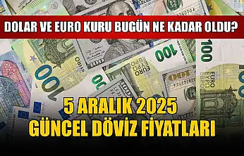 Dolar ve Euro kuru bugün ne kadar oldu?  5 Aralık 2025 güncel döviz fiyatları