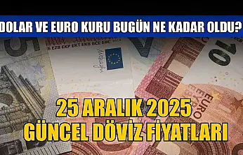 Dolar ve Euro kuru bugün ne kadar oldu?  25 Aralık 2025 güncel döviz fiyatları