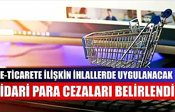 e-Ticarete ilişkin ihlallerde uygulanacak idari para cezaları belirlendi