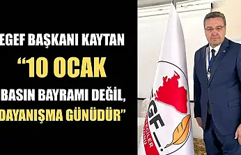 EGEF Başkanı Kaytan '10 Ocak Basın Bayramı değil, dayanışma günüdür'