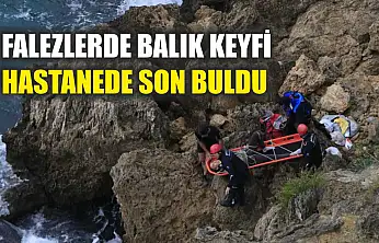 Falezlerde balık keyfi hastanede son buldu