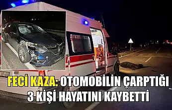 Feci kaza: Otomobilin çarptığı 3 kişi hayatını kaybetti