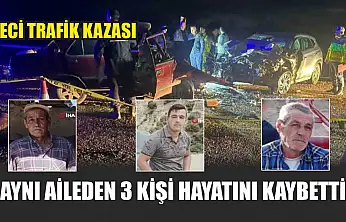 Feci Trafik Kazası: Aynı Aileden 3 Kişi Hayatını Kaybetti