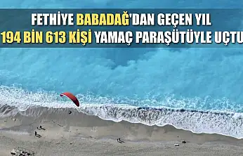 Fethiye Babadağ'dan geçen yıl 194 bin 613 kişi yamaç paraşütüyle uçtu