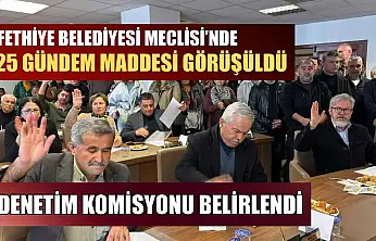 Fethiye Belediyesi Meclisi'nde 25 gündem maddesi görüşüldü, denetim komisyonu belirlendi