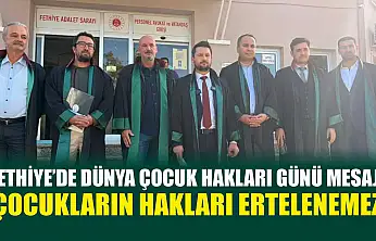 Fethiye'de Dünya Çocuk Hakları Günü mesajı: 'Çocukların hakları ertelenemez'