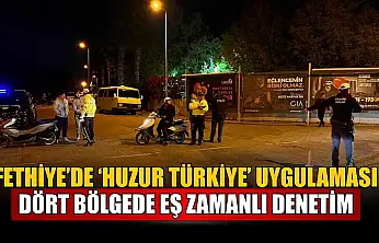 Fethiye'de 'Huzur Türkiye' Uygulaması: Dört bölgede eş zamanlı denetim