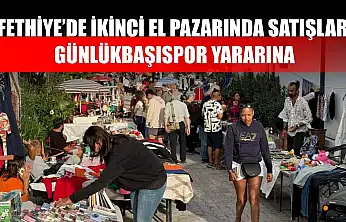 Fethiye'de ikinci el pazarında satışlar Günlükbaşıspor yararına
