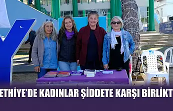 Fethiye'de kadınlar şiddete karşı birlikte
