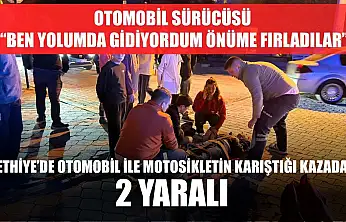Fethiye'de Otomobil İle Motosikletin Karıştığı Kazada 2 Yaralı