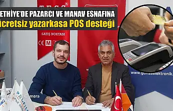 Fethiye'de pazarcı ve manav esnafına ücretsiz yazarkasa POS desteği