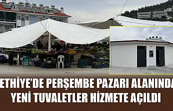 Fethiye'de Perşembe Pazarı alanında yeni tuvaletler hizmete açıldı